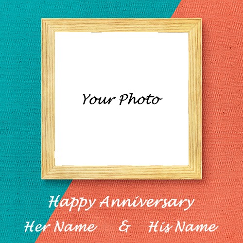 Happy Anniversary Photo Frame With Name